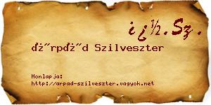 Árpád Szilveszter névjegykártya