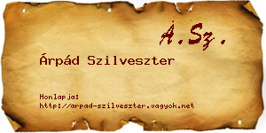 Árpád Szilveszter névjegykártya